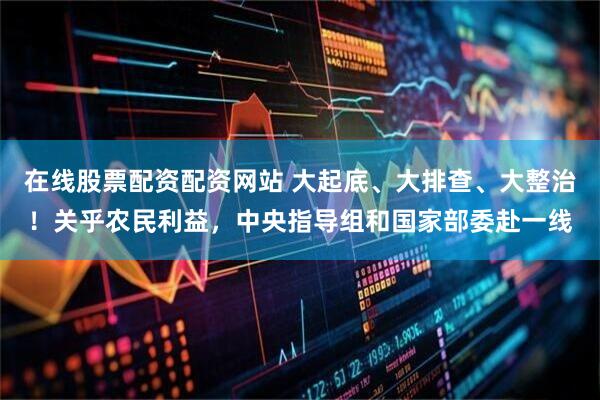 在线股票配资配资网站 大起底、大排查、大整治！关乎农民利益，中央指导组和国家部委赴一线