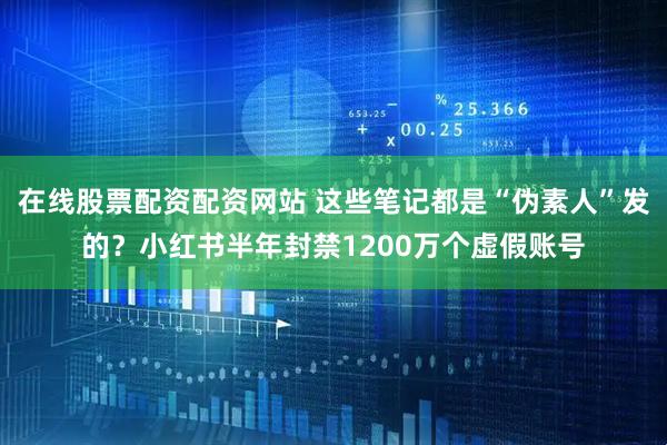 在线股票配资配资网站 这些笔记都是“伪素人”发的？小红书半年封禁1200万个虚假账号